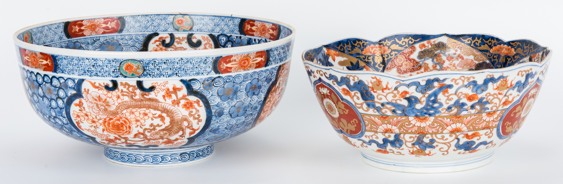 Lot 965: 2 Large Japanese Imari Porcelain Bowls