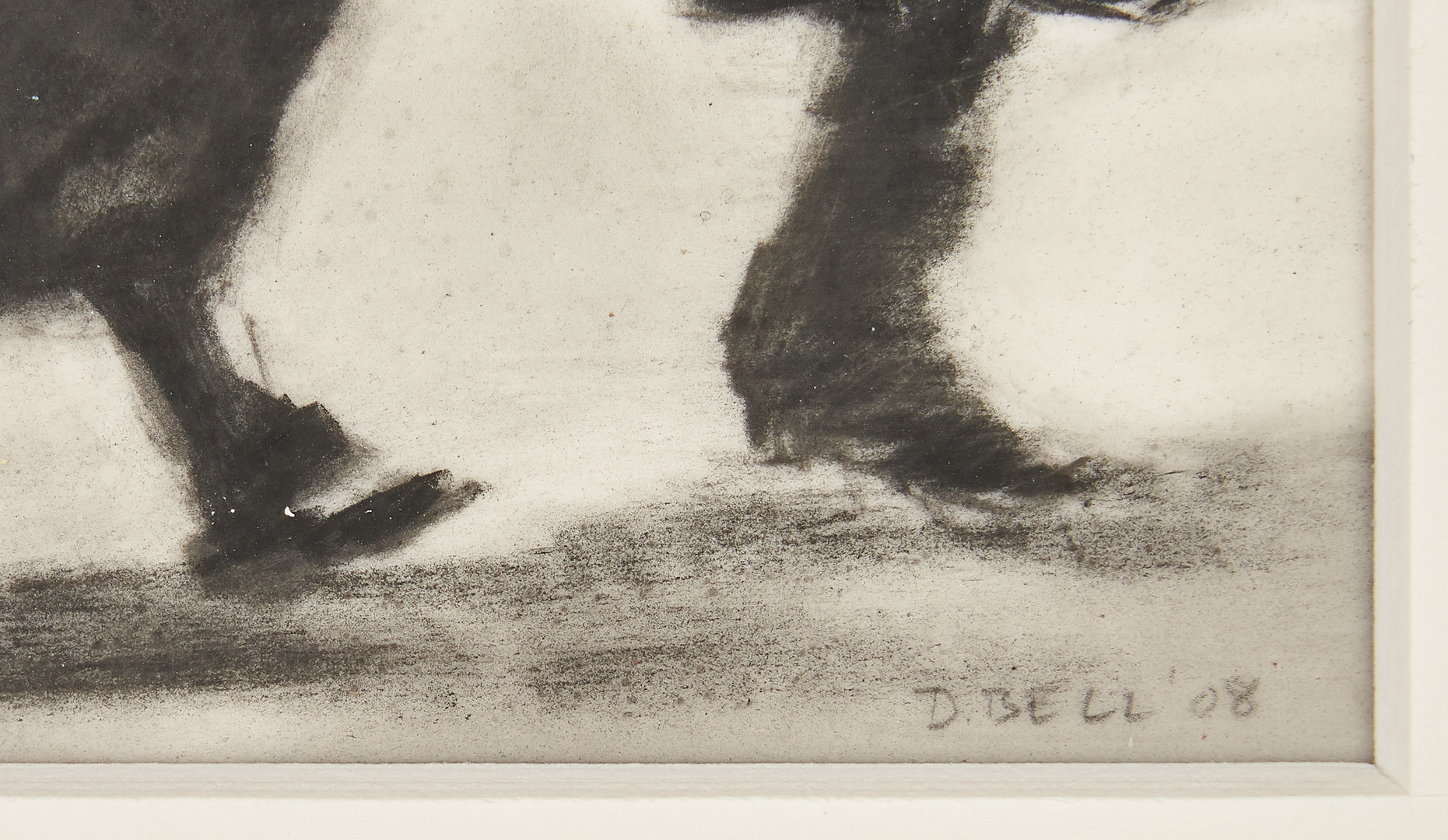 Lot 993: Dozier Bell Drawing of Two Women Walking