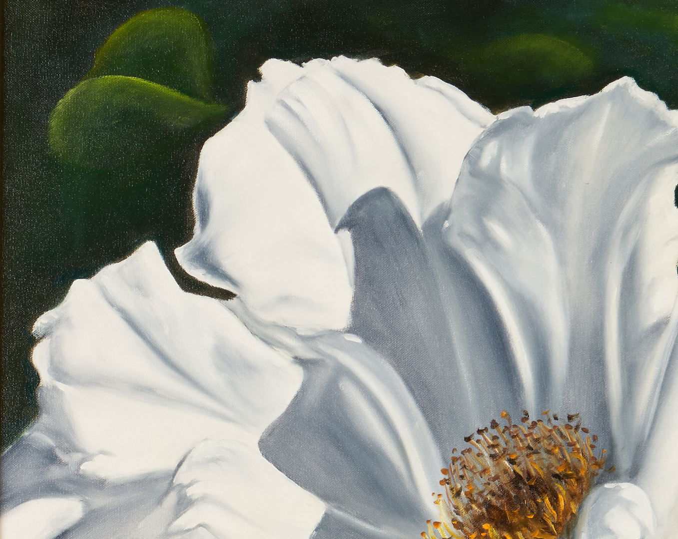 Lot 1010: 2 Magnolia Floral Paintings, incl. Jeanne Crain Leemon