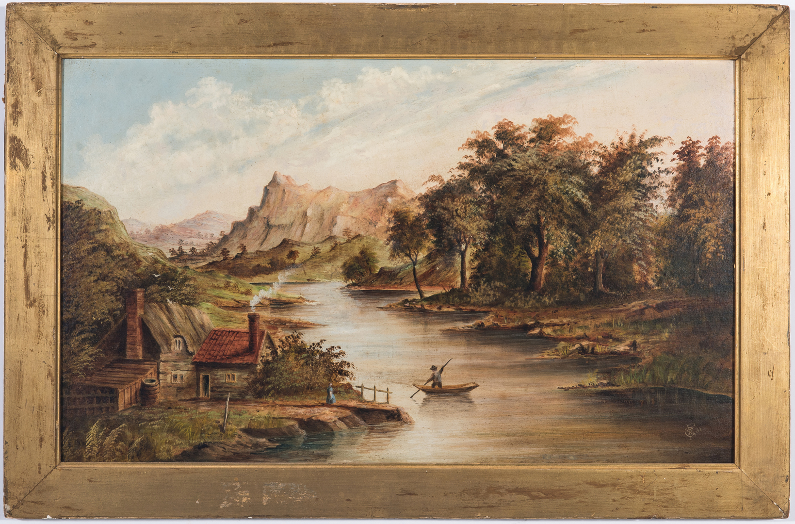 Lot 1014: 2 19th C. Landscape Paintings inc. Robert Smith