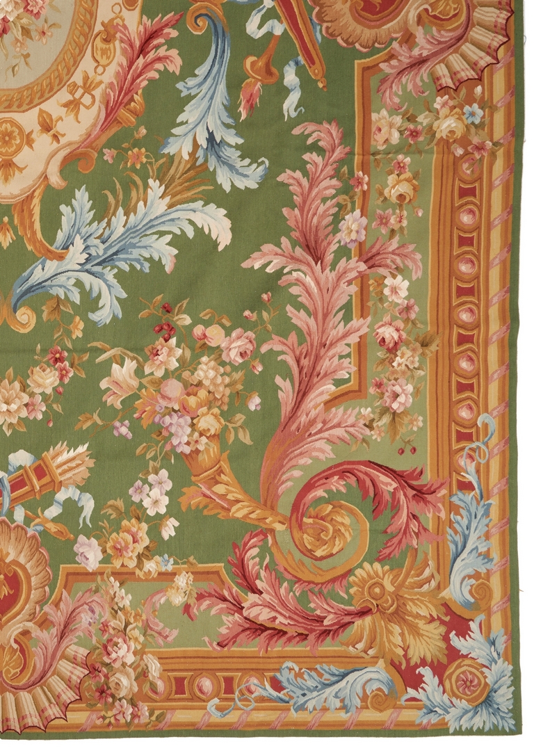 Lot 1021: Aubusson Style Needlepoint Carpet, 14' x 10'