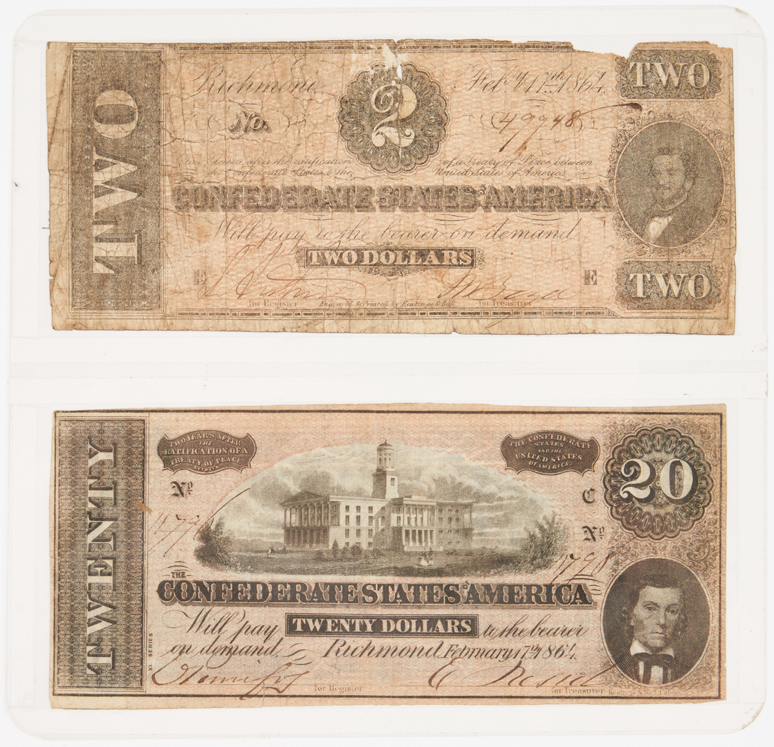 Lot 1064: 8 Obsolete Currency Notes, incl. TN $1000 Bond