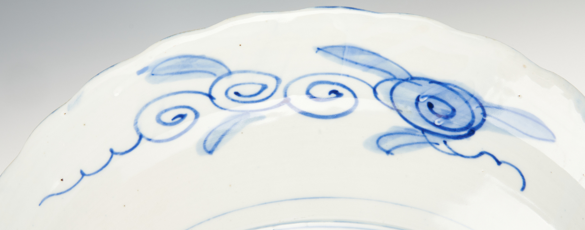 Lot 10: Meiji Hardwood Tray and Large Porcelain Charger
