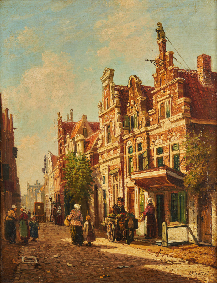 Lot 111: Petrus Vertin O/B, Dutch Street Scene