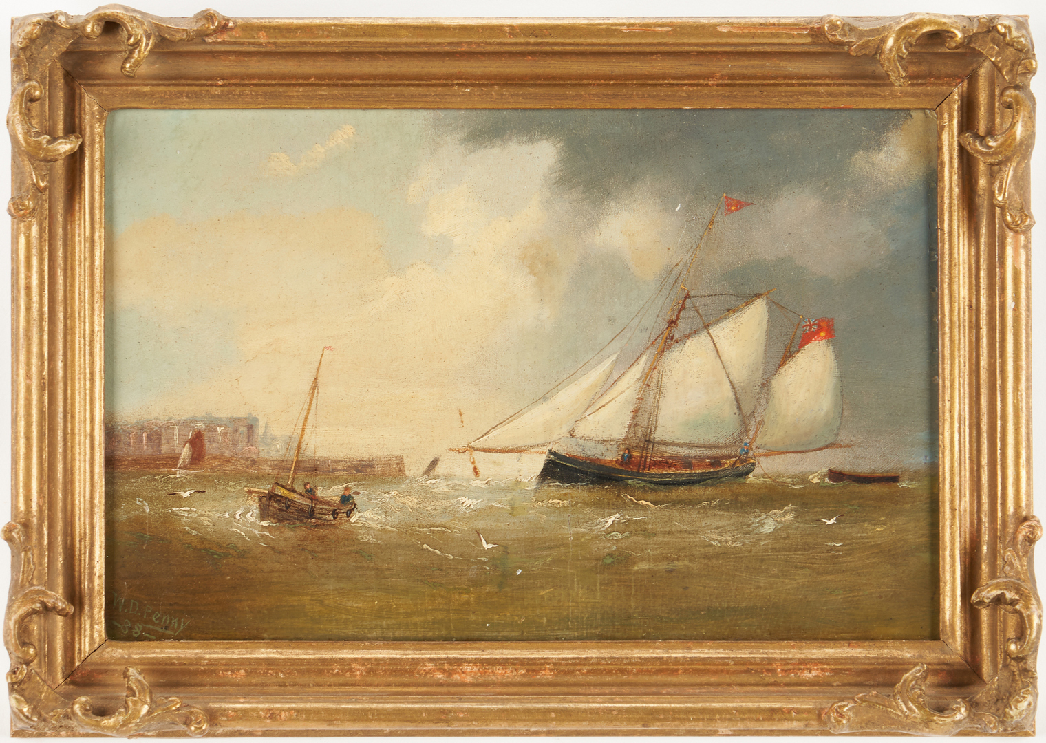 Lot 124: Pair William D. Penny Maritime Oil Paintings