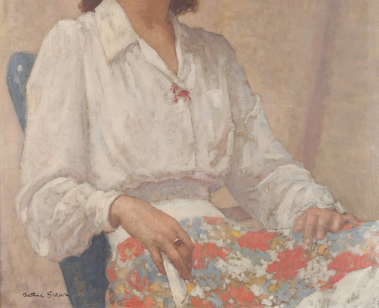Lot 133: Arthur Spear O/C Painting, Portrait of Ruth Norton White