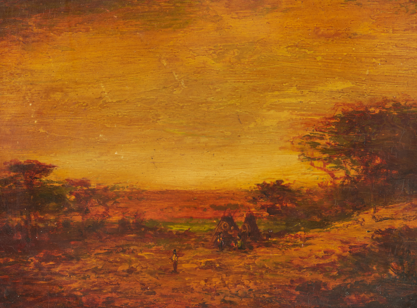 Lot 138: Hudson Kitchell O/B, Teepees at Sunset