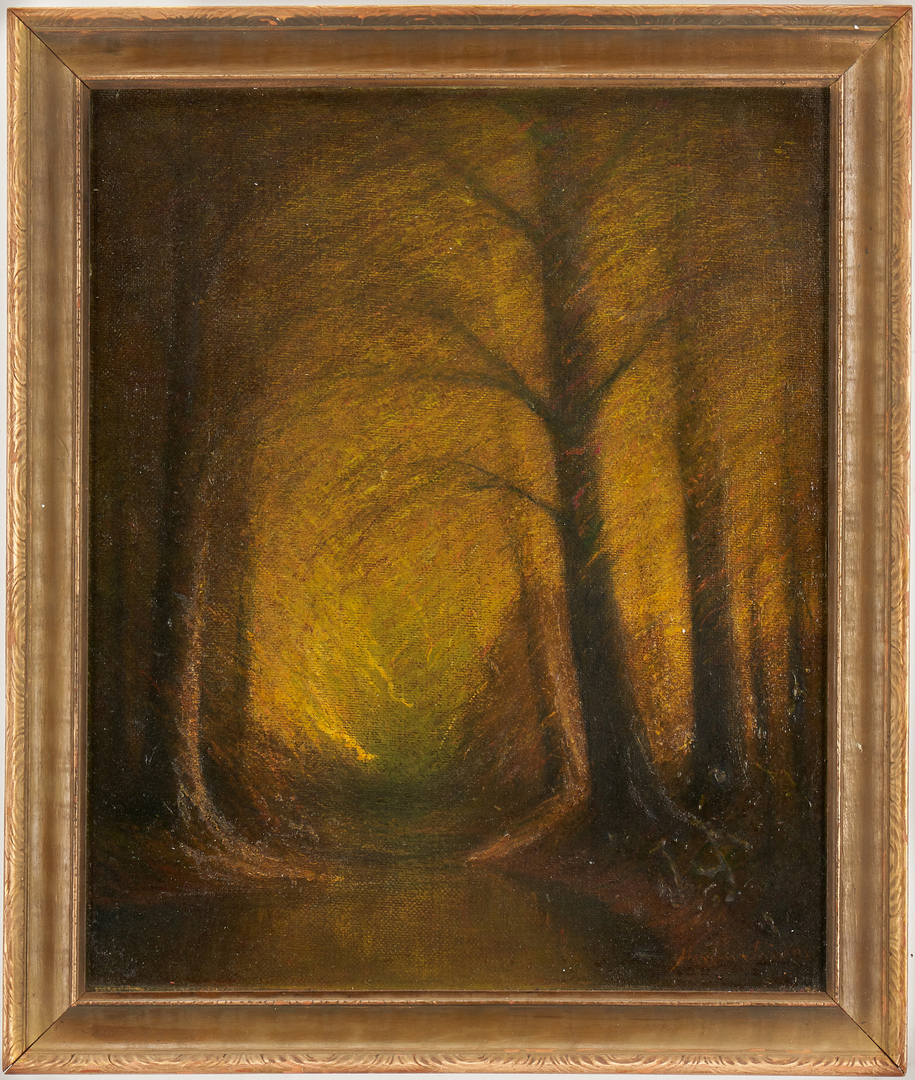 Lot 146: Harvey Joiner Oil Forest Landscape Painting