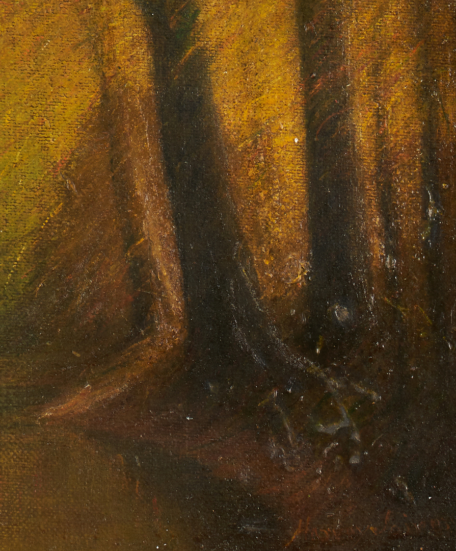 Lot 146: Harvey Joiner Oil Forest Landscape Painting