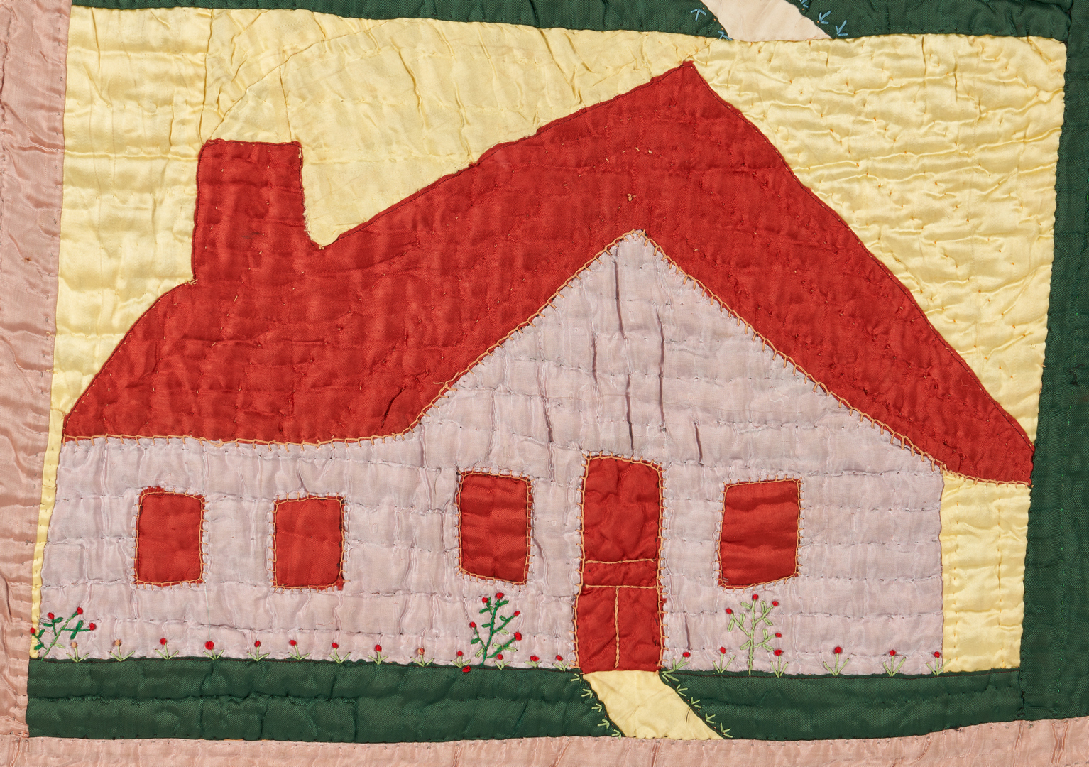 Lot 155: Exhibited African-American Schoolhouse Quilt