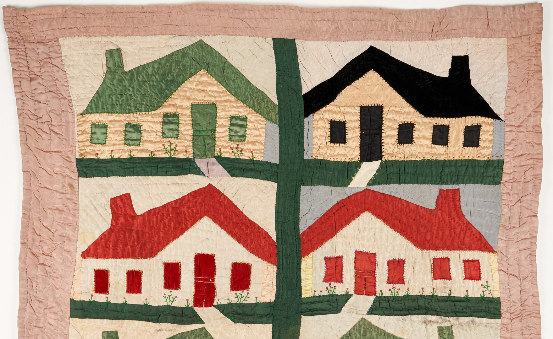 Lot 155: Exhibited African-American Schoolhouse Quilt