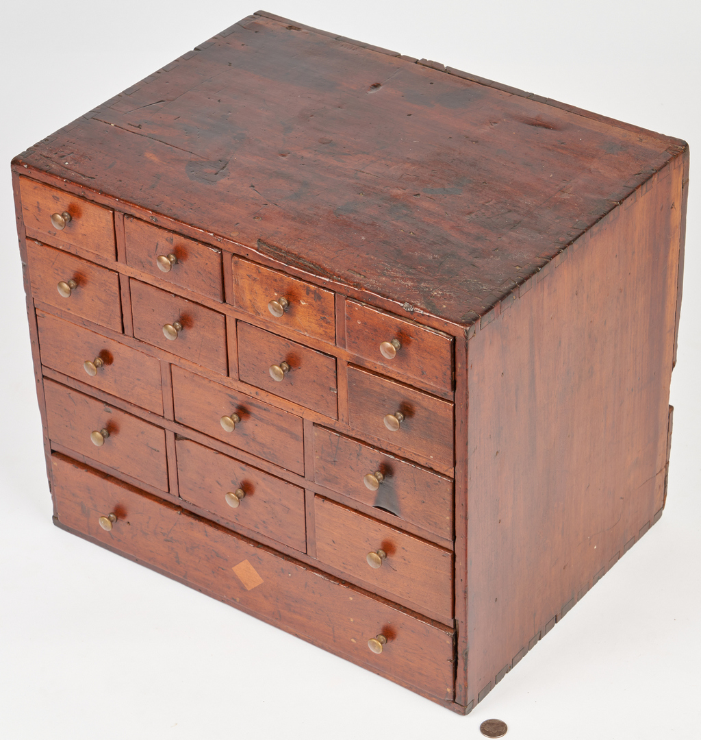 Lot 158: Apothecary Chest and NC Hepplewhite Stand