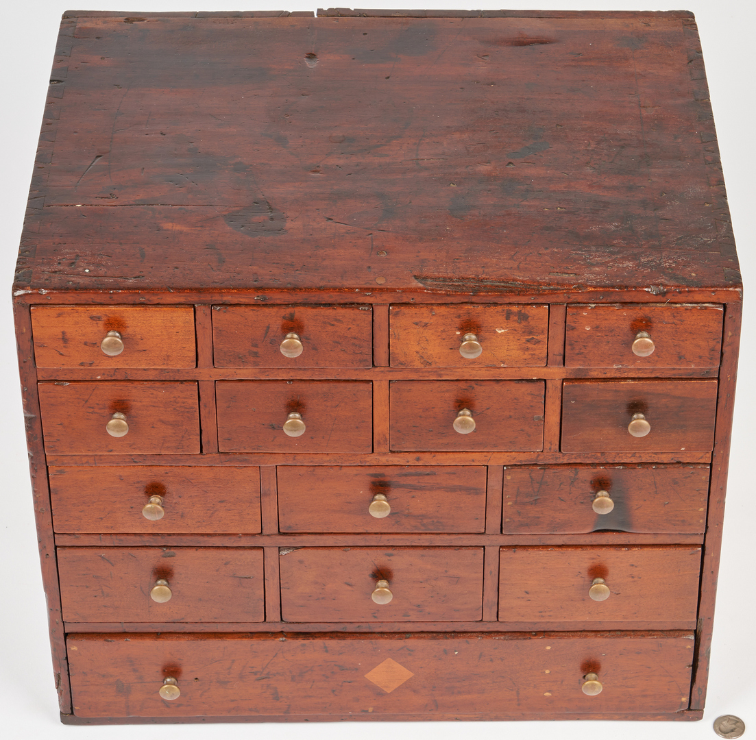 Lot 158: Apothecary Chest and NC Hepplewhite Stand