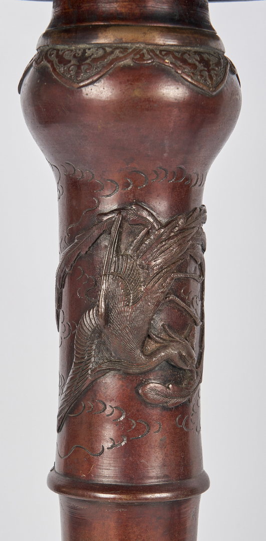 Lot 16: Chinese Bronze Vase and Meiji Pedestal