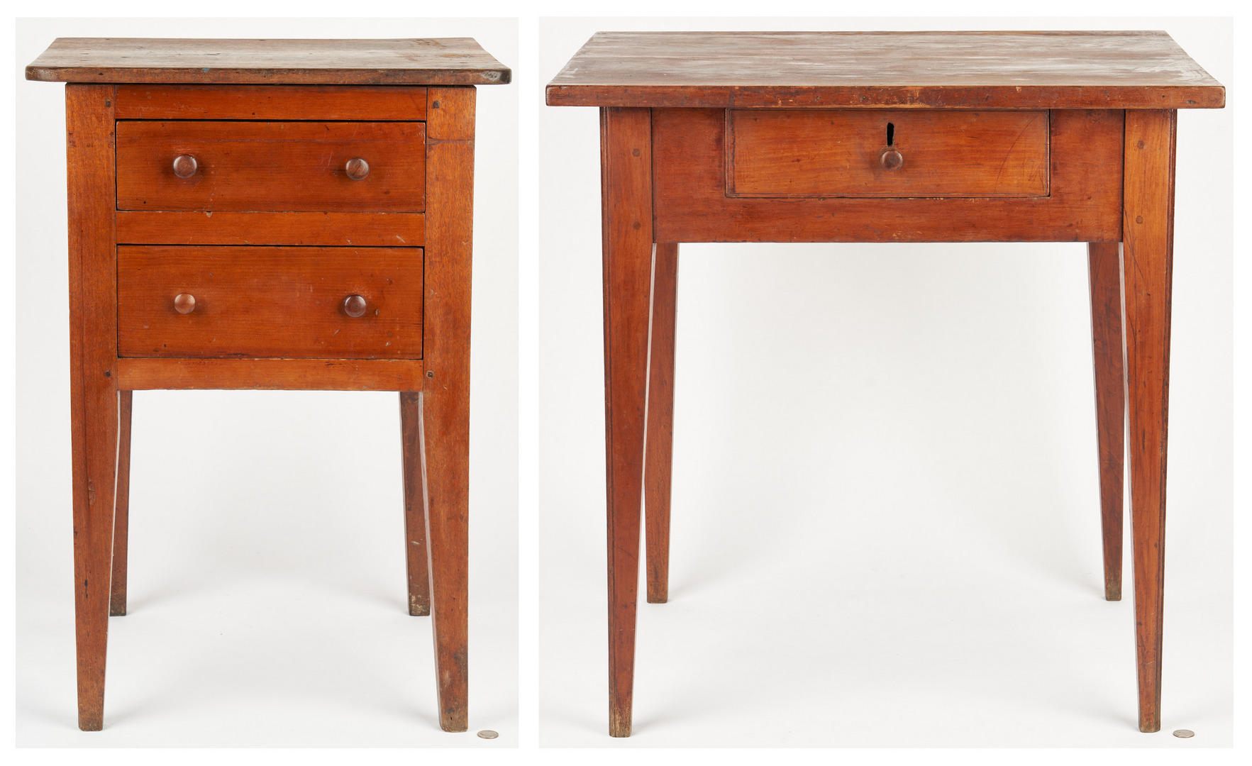 Lot 172: 2 Middle TN Hepplewhite Work Tables