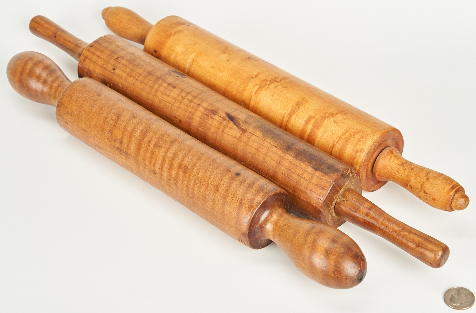 Lot 182: 11 Wooden Kitchen Tools, Tiger Maple and Burl