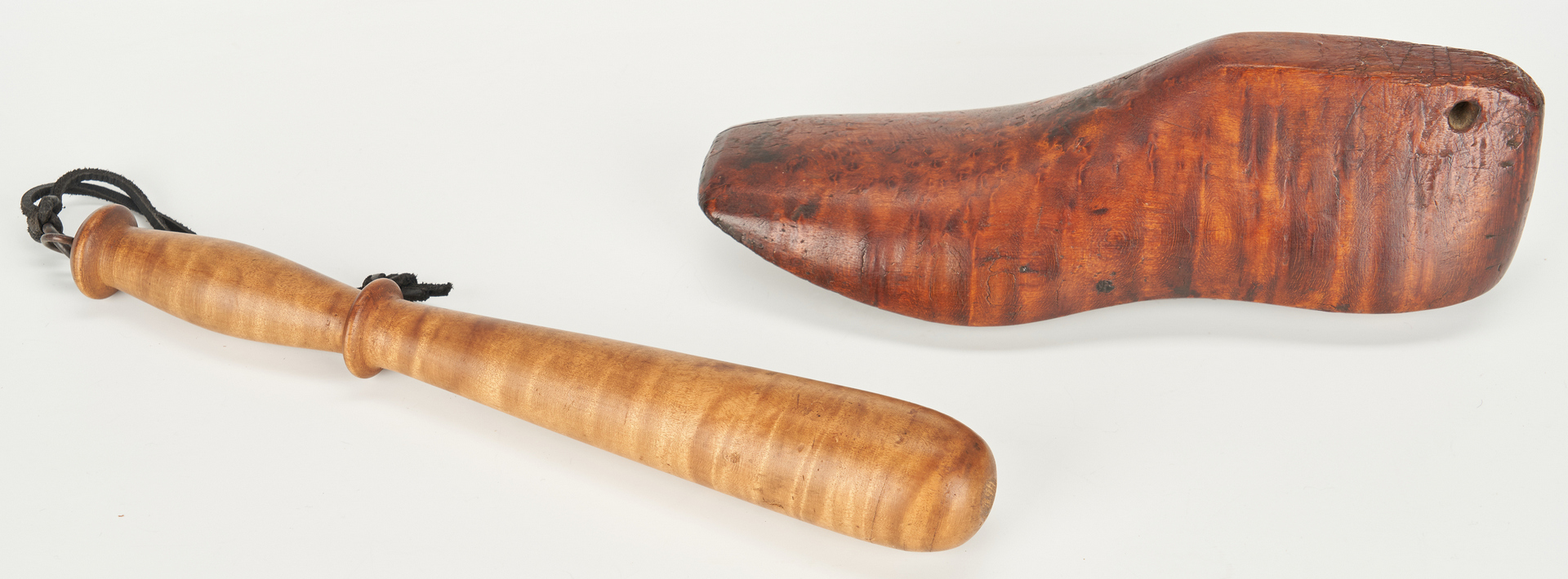 Lot 186: 9 Wood Tools, incl. Tiger Maple & Burl
