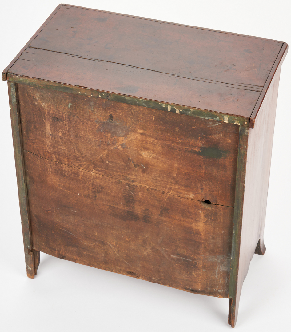 Lot 192: Miniature Federal Inlaid Chest of Drawers, attr. PA