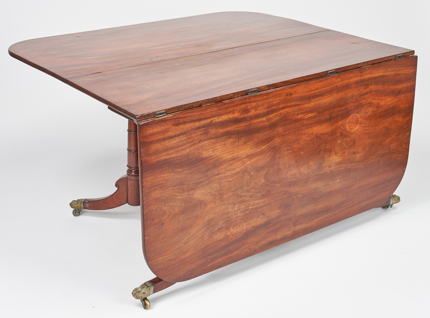 Lot 194: Federal Cumberland Action Dining Table, attr. Constantine & Co, NY
