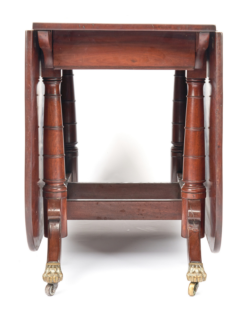 Lot 194: Federal Cumberland Action Dining Table, attr. Constantine & Co, NY