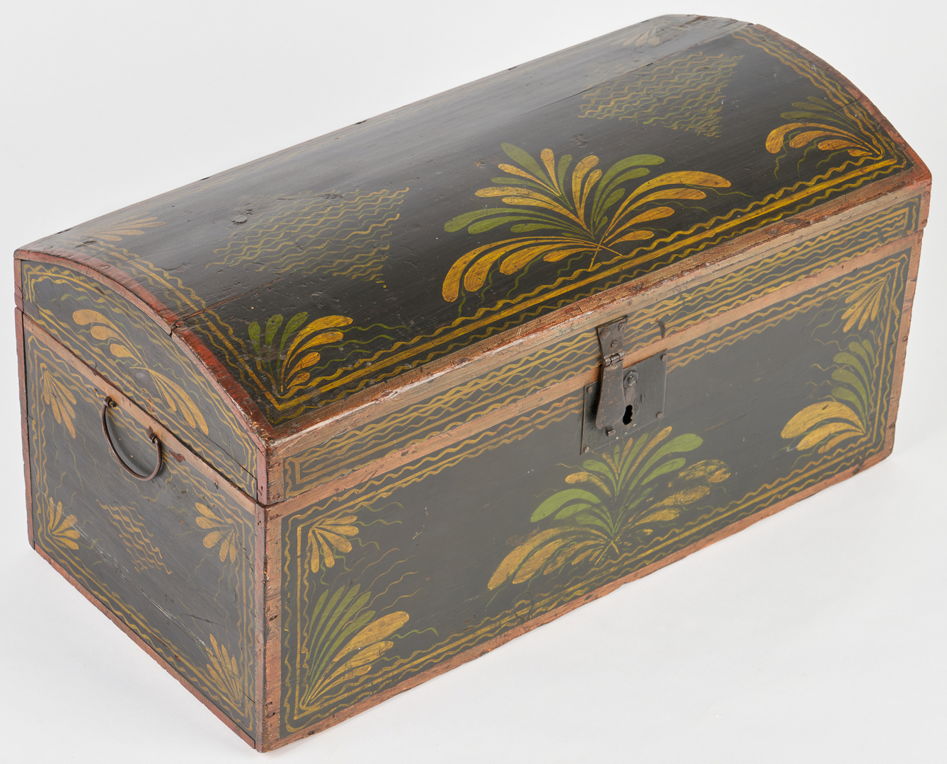 Lot 197: New England Painted Dome Top Box, MA