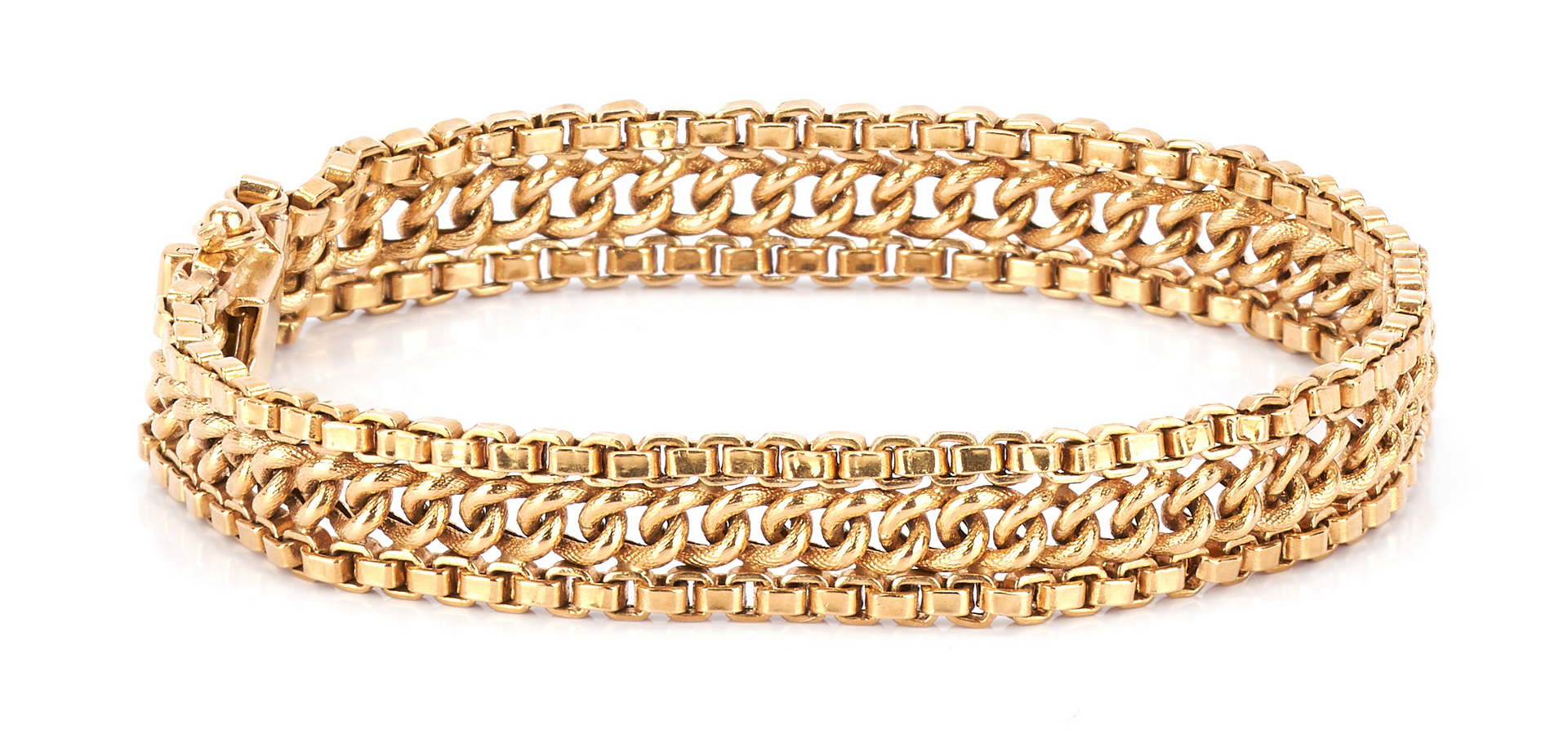 Lot 225: 3 Ladies Gold Bracelets, 14K and 18K