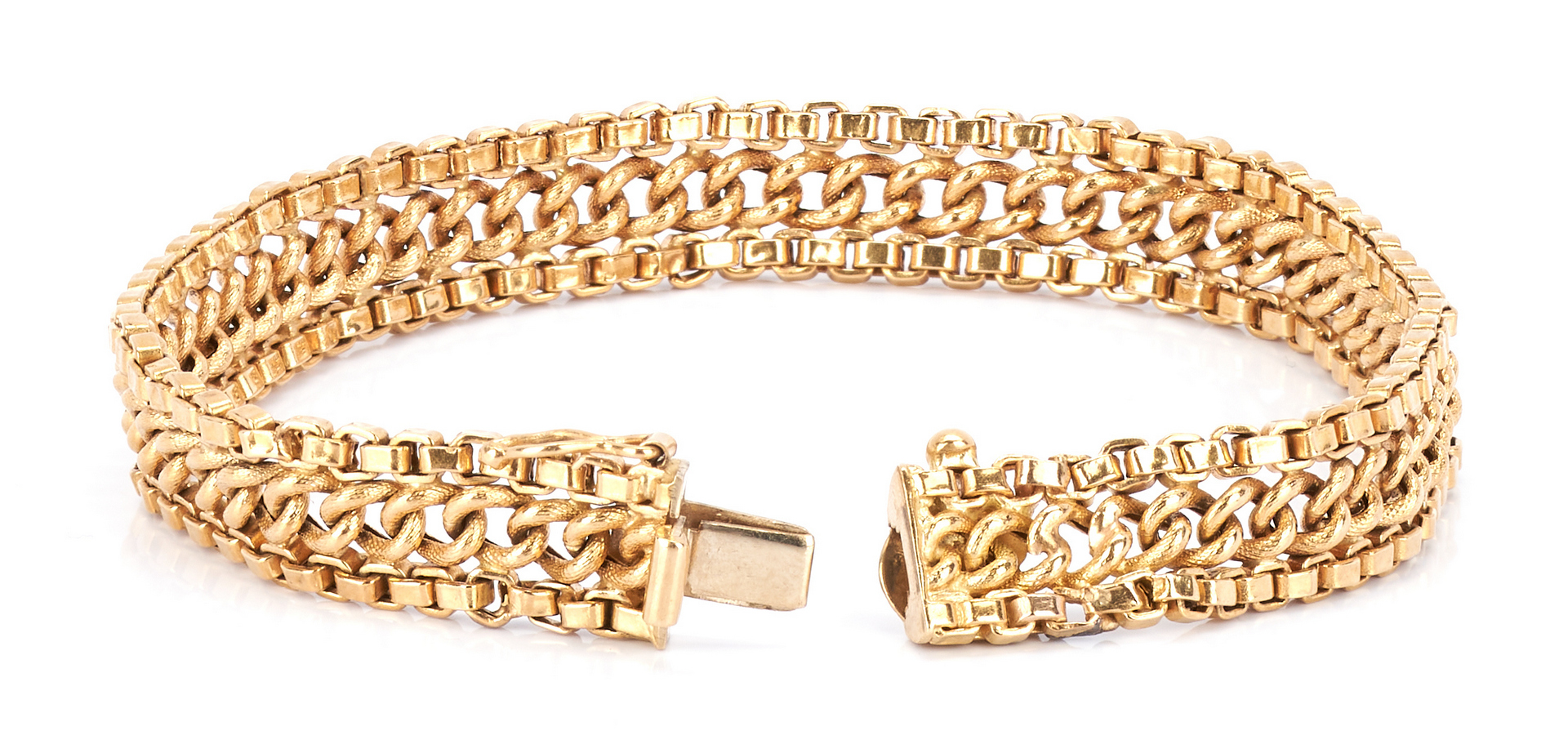 Lot 225: 3 Ladies Gold Bracelets, 14K and 18K