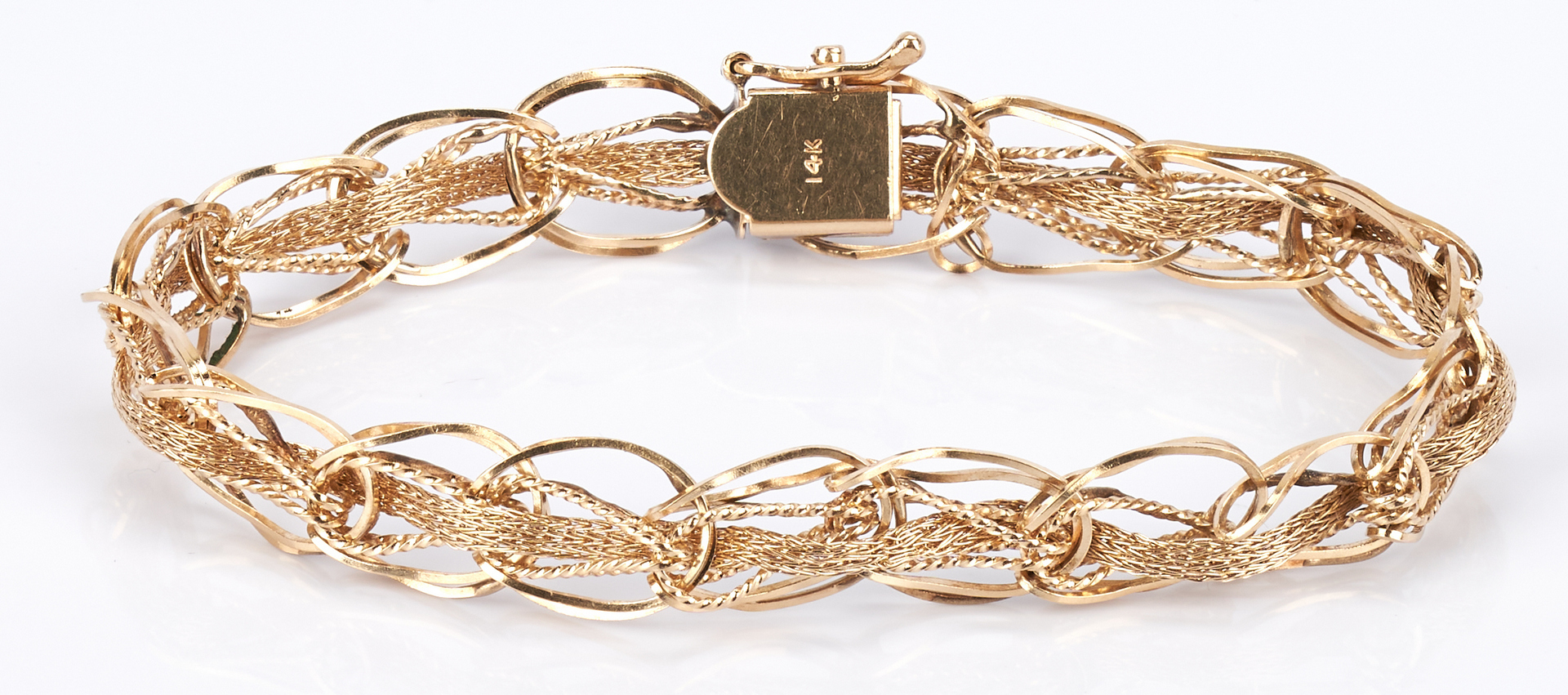 Lot 228: 3 Ladies 14K Gold Bracelets