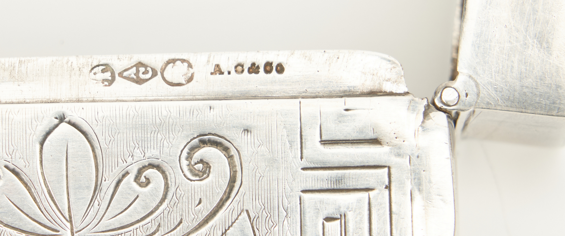 Lot 247: 11 pcs coin silver incl. card case, Cincinnati tongs