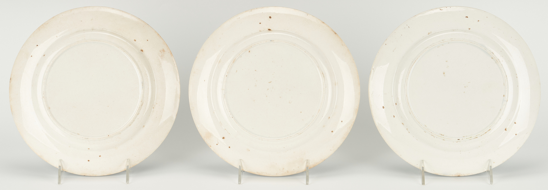 Lot 269: 6 Spatterware Plates, Puckett Family TN History