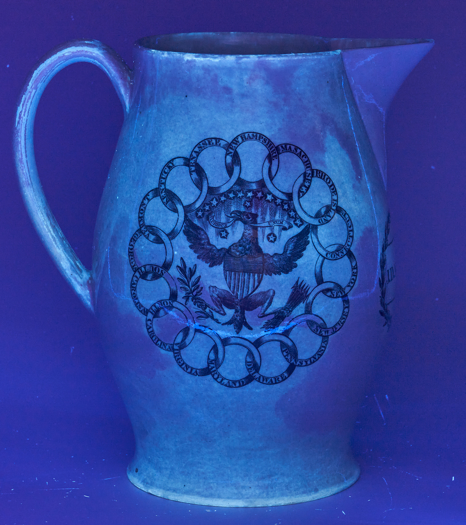 Lot 271: Historical Staffordshire Liverpool Pitcher, "Tenassee"