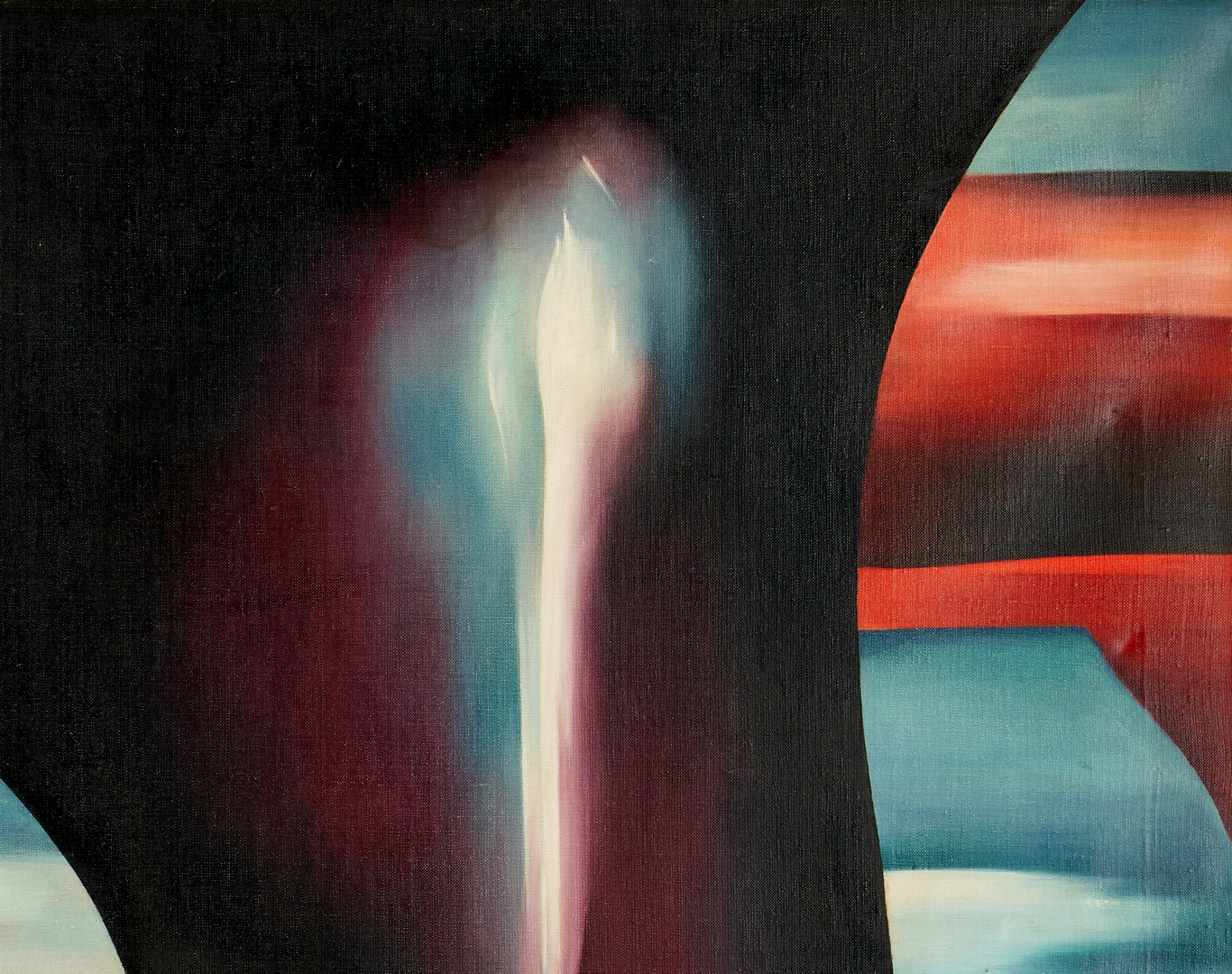 Lot 282: Philip Perkins abstract oil, "Hole in Space"