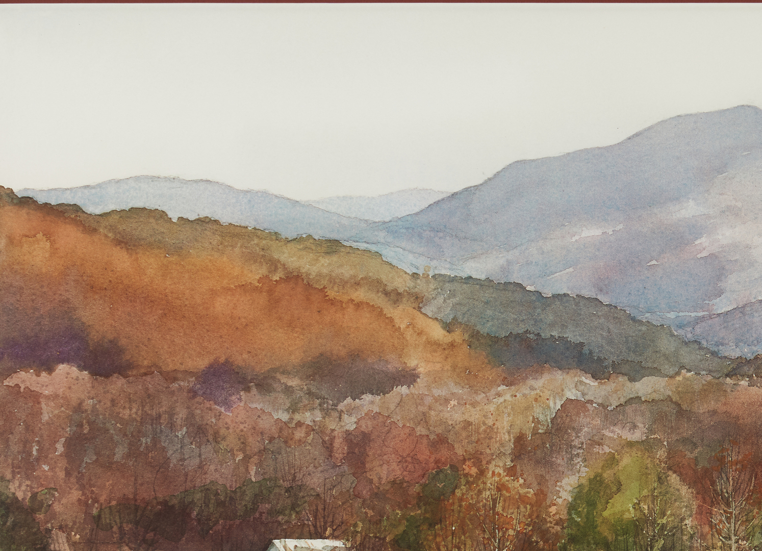 Lot 286: William Kidwell TN Watercolor Scene & Jim Gray Print