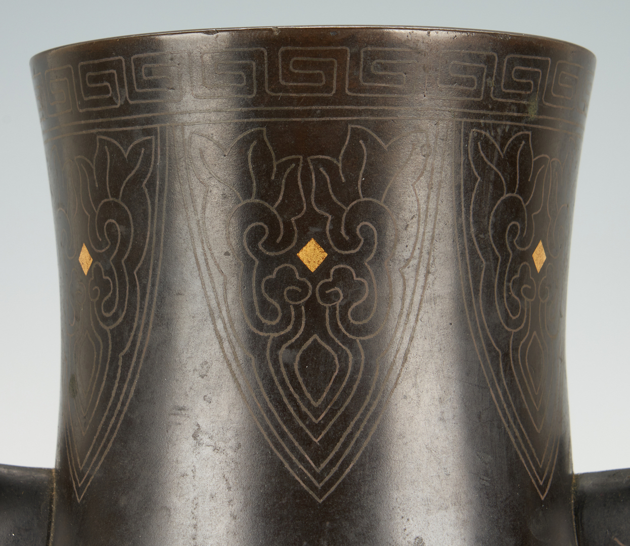 Lot 2: Asian Inlaid Bronze Vase