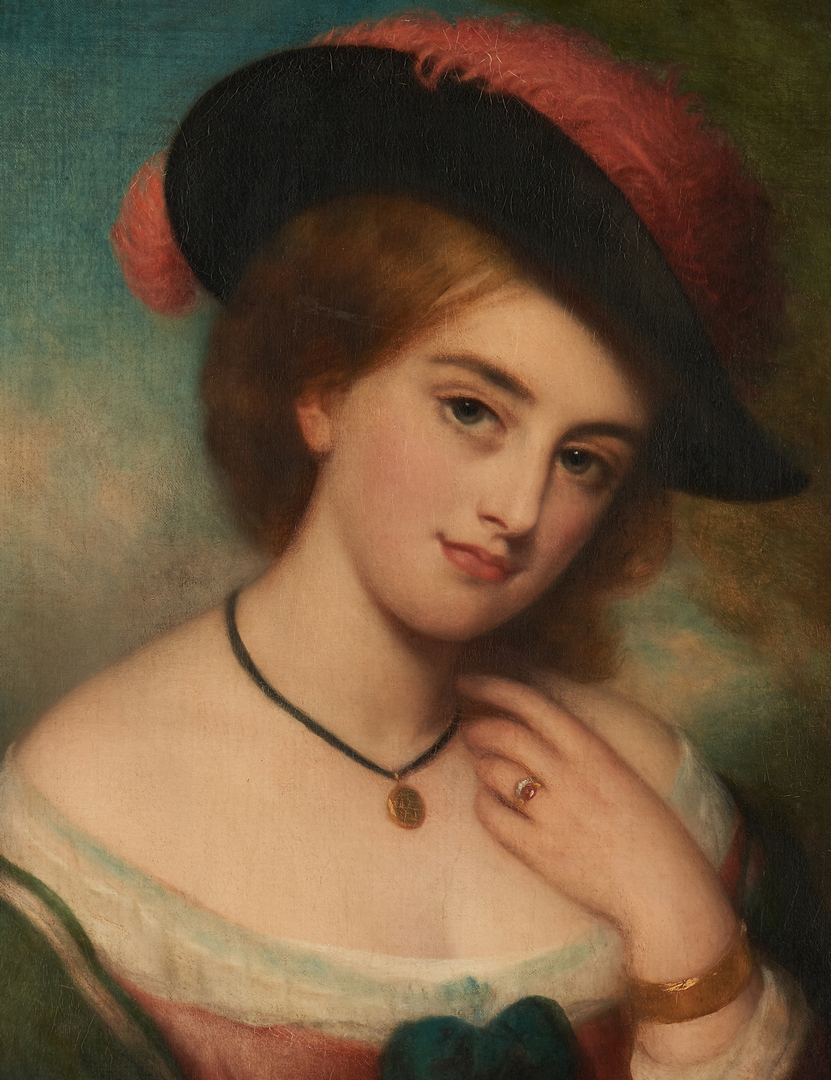 Lot 302: Portrait of a Lady, attrib. to Charles Baxter