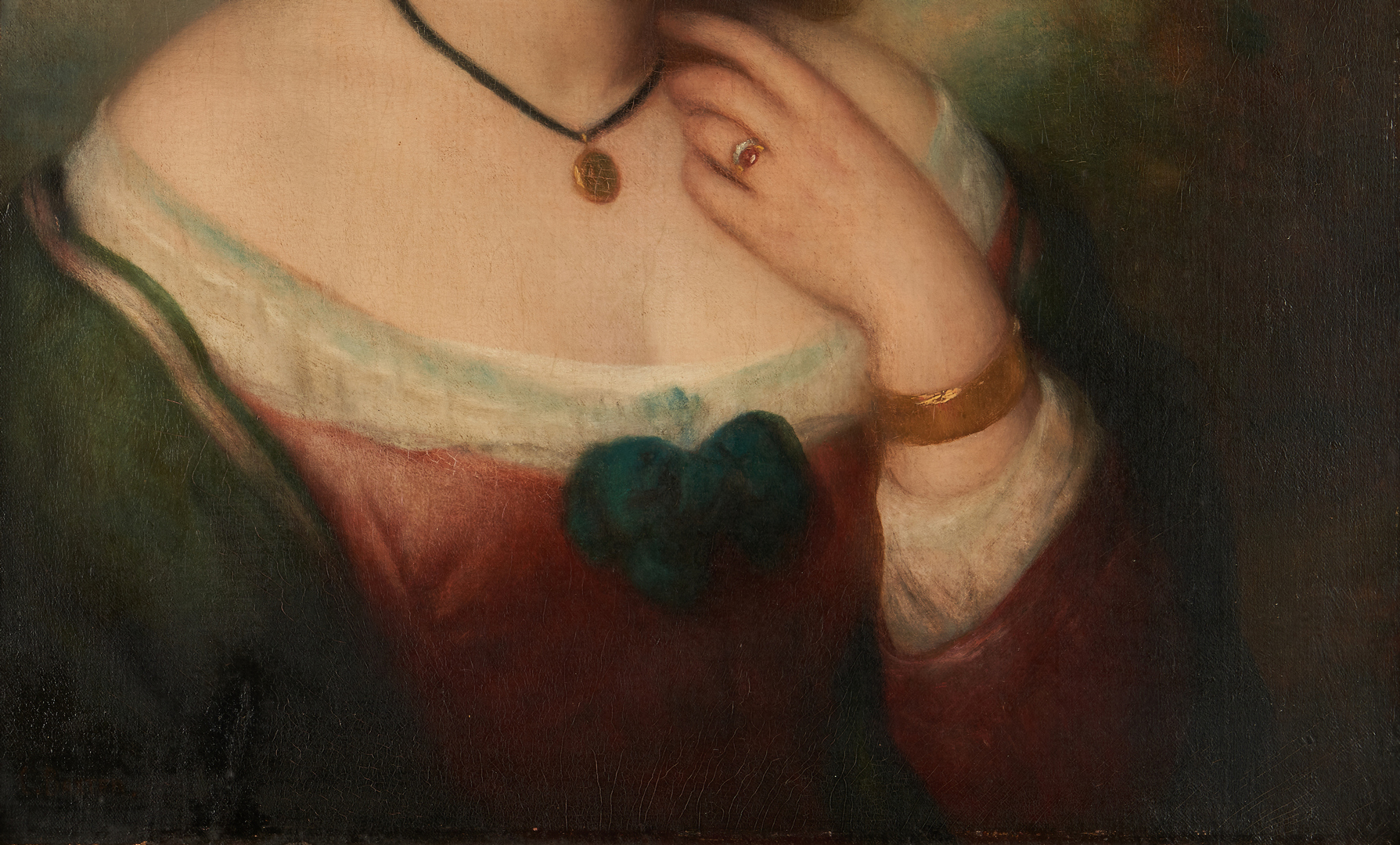 Lot 302: Portrait of a Lady, attrib. to Charles Baxter