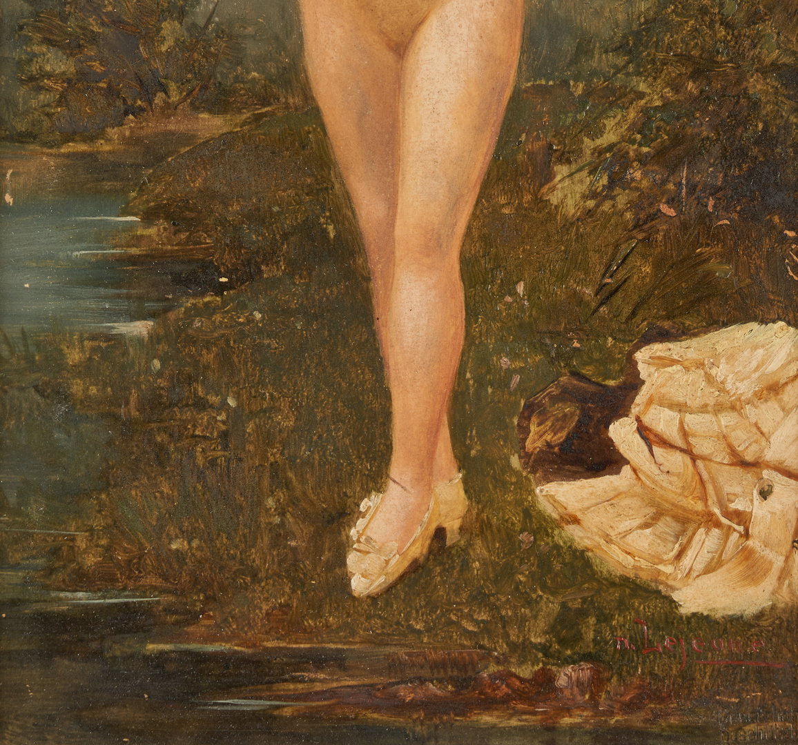 Lot 303: 2 Adolphe Frederic Lejeune O/P Nude Paintings
