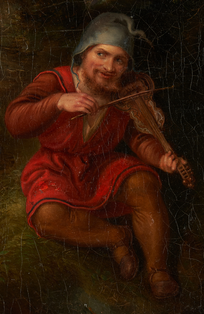 Lot 307: German O/C Gnome Painting, H. Rhomberg