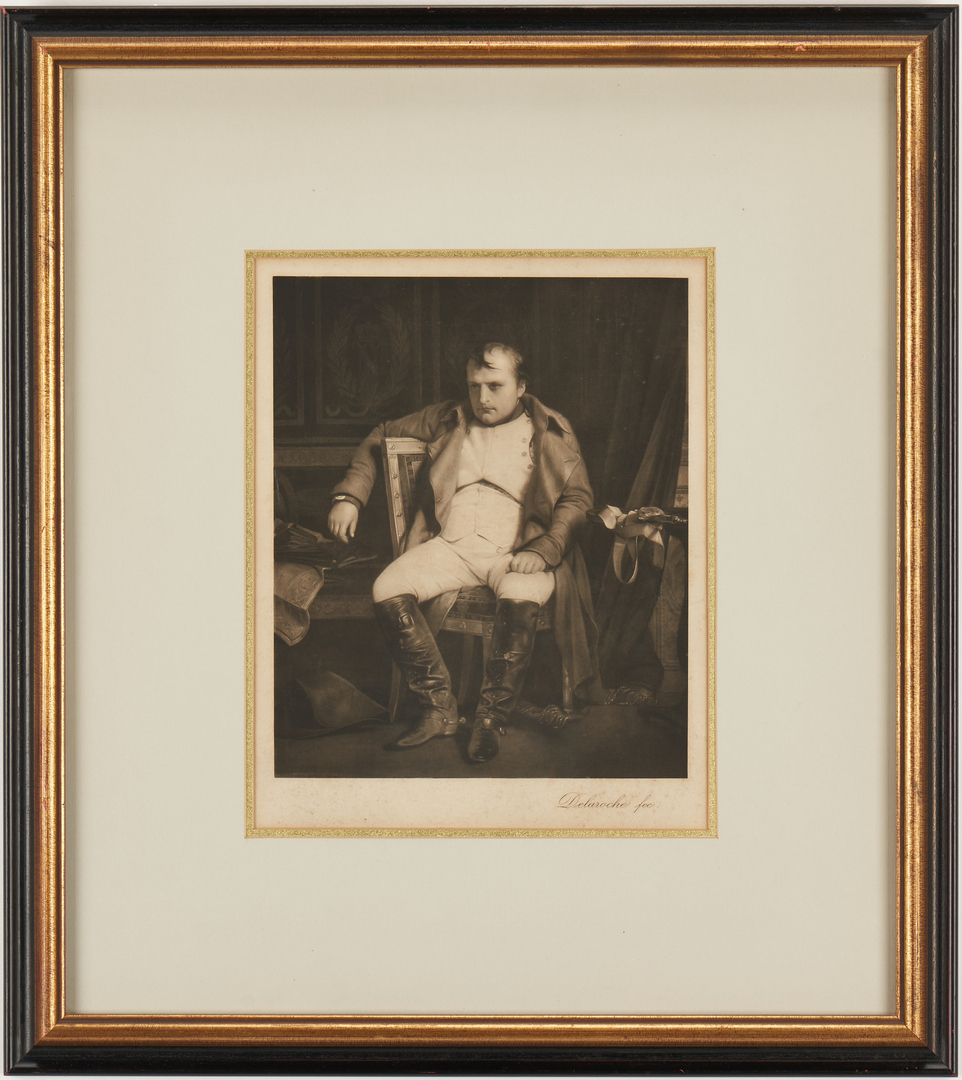 Lot 310: Painting and Print of Napoleon, after Delaroche