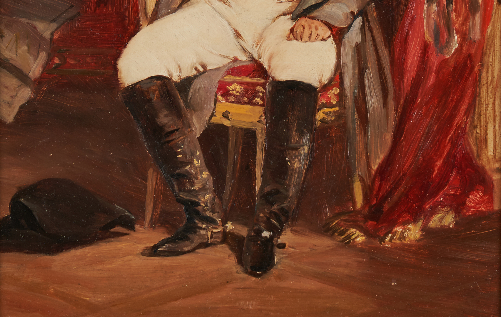 Lot 310: Painting and Print of Napoleon, after Delaroche