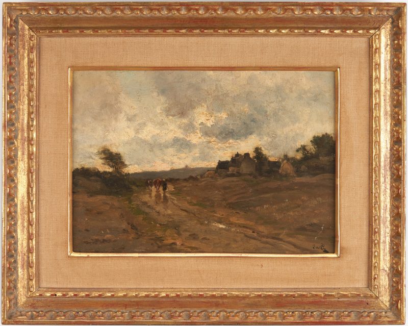 Lot 322: Signed French School O/C Impressionist Landscape Painting
