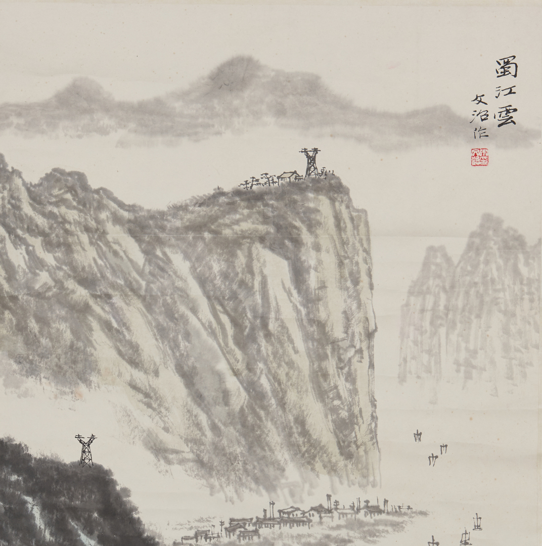 Lot 326: Attributed to Song Wenzhi, Landscape with Buildings