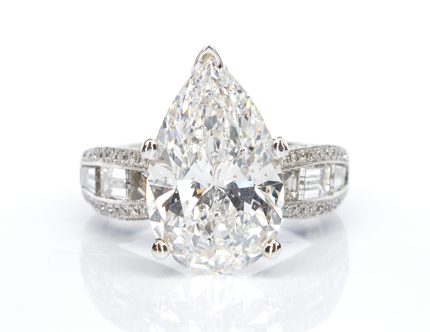 Lot 32: Ladies Platinum & 6 Carat Diamond Engagement Ring