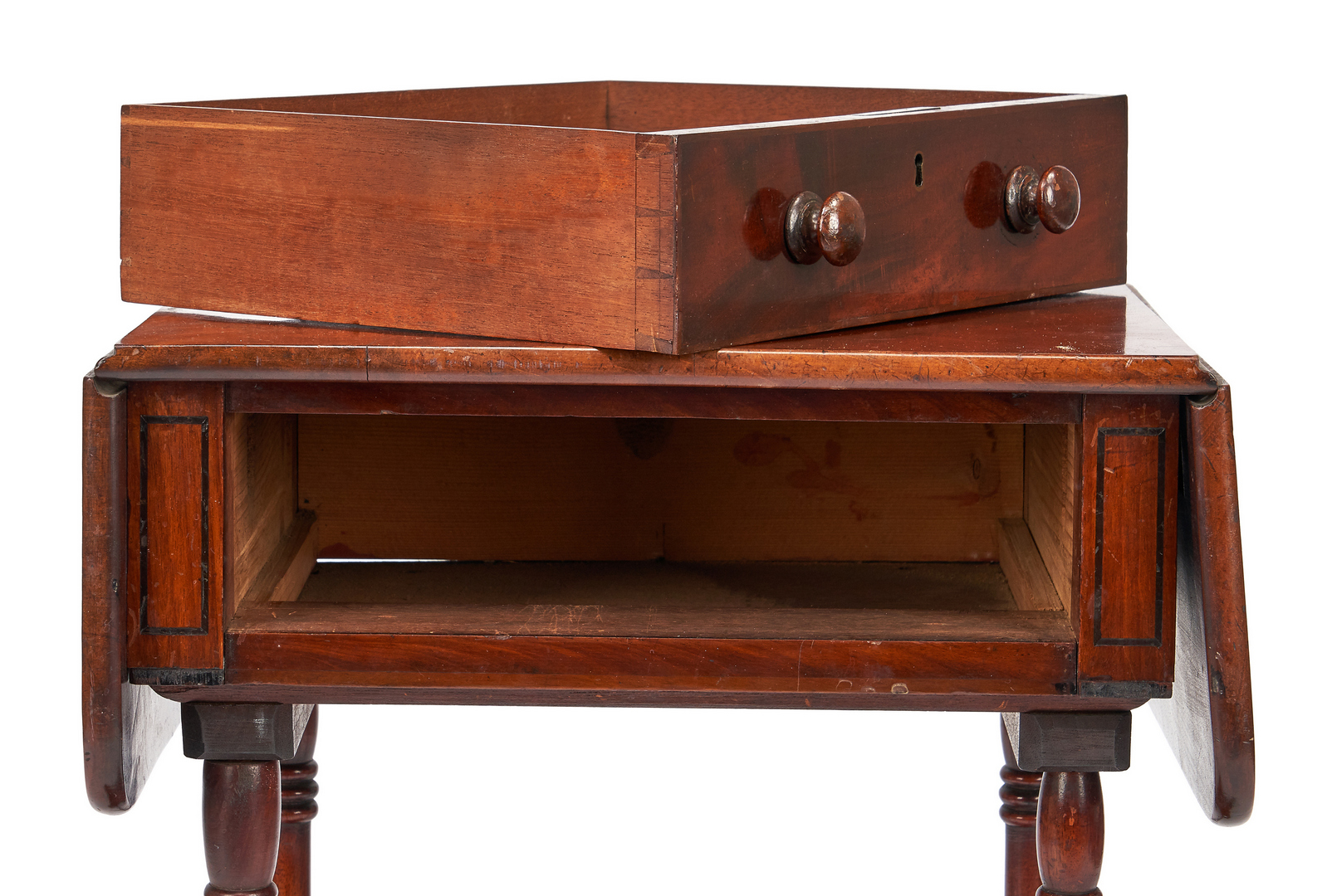 Lot 342: Regency Dropleaf Sewing Table