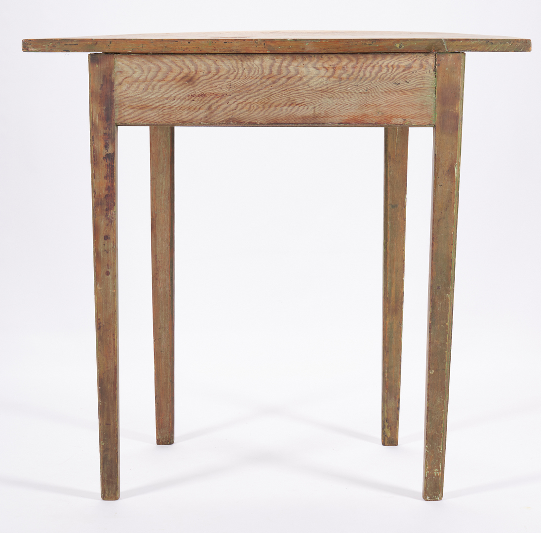 Lot 357: Painted Hepplewhite Demilune Table, Poss. Southern