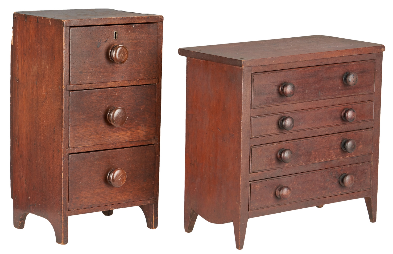 Lot 360: 2 Miniature Chests of Drawers, incl. Kentucky