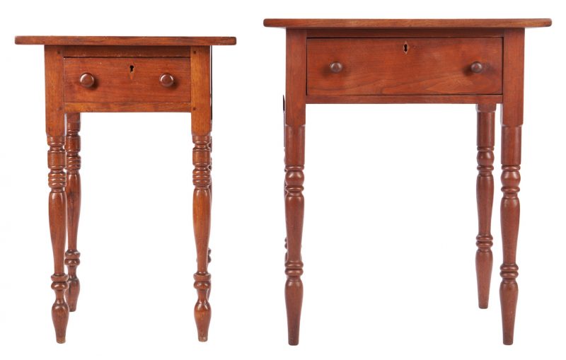 Lot 365: 2 Tennessee One-Drawer Stands, Turned Legs