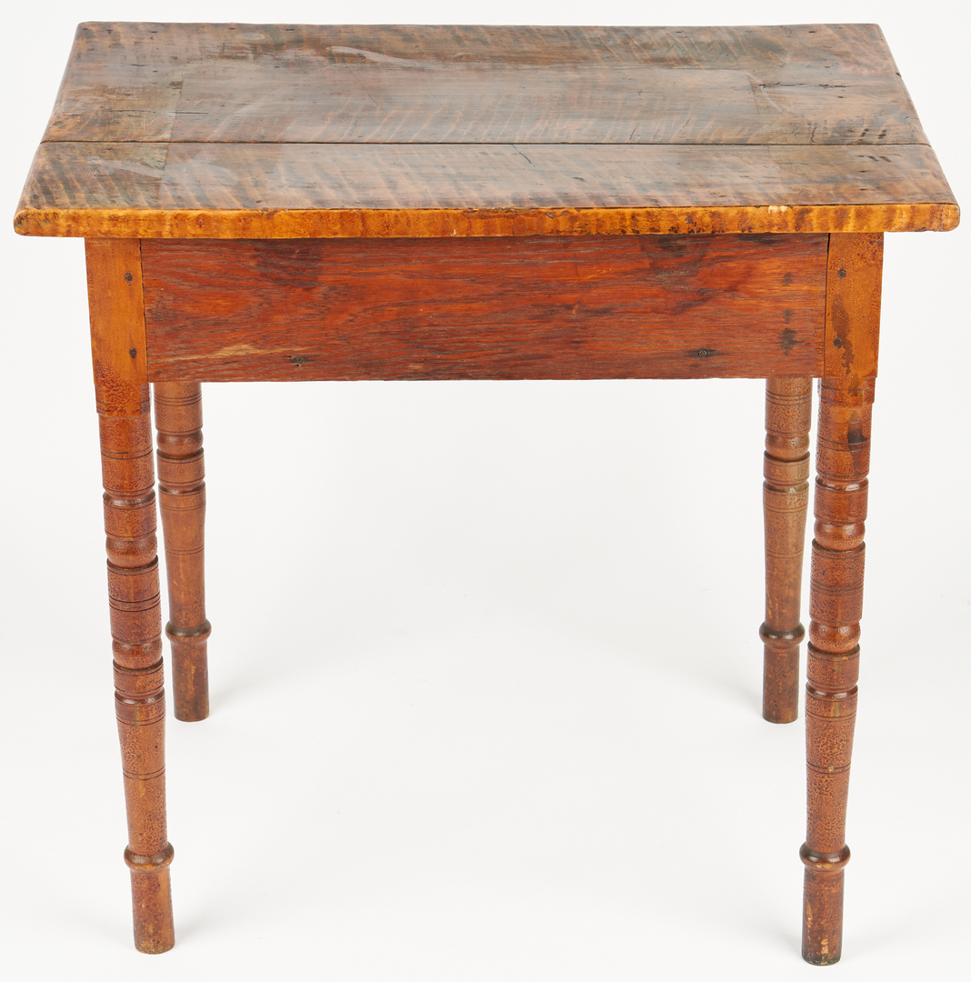 Lot 370: 2 Tiger Maple Tables, incl. East Tennessee