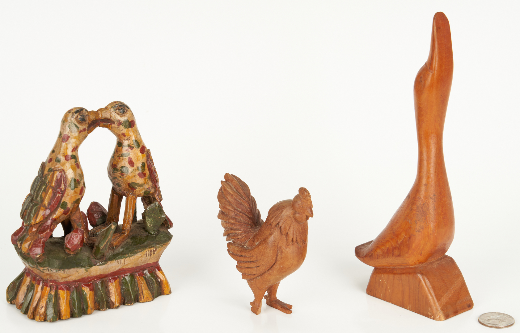 Lot 377: 6 Folk Art Items, incl. David Ludwig Bird Figural
