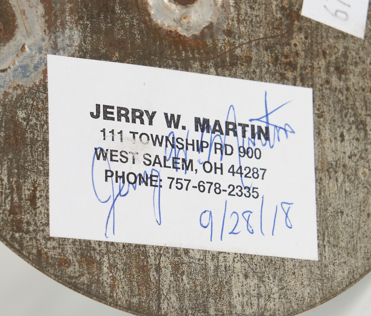 Lot 392: Pr. of Jerry Martin Painted Tin Student Lamps